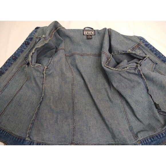 The Collective Works of Berek 2 Jean Jacket Size 1XL Gold Fully Studded Trim - Picture 16 of 16